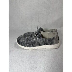 Hey Dude Wendy Sox Dark Grey Slip On Shoes Women's 7